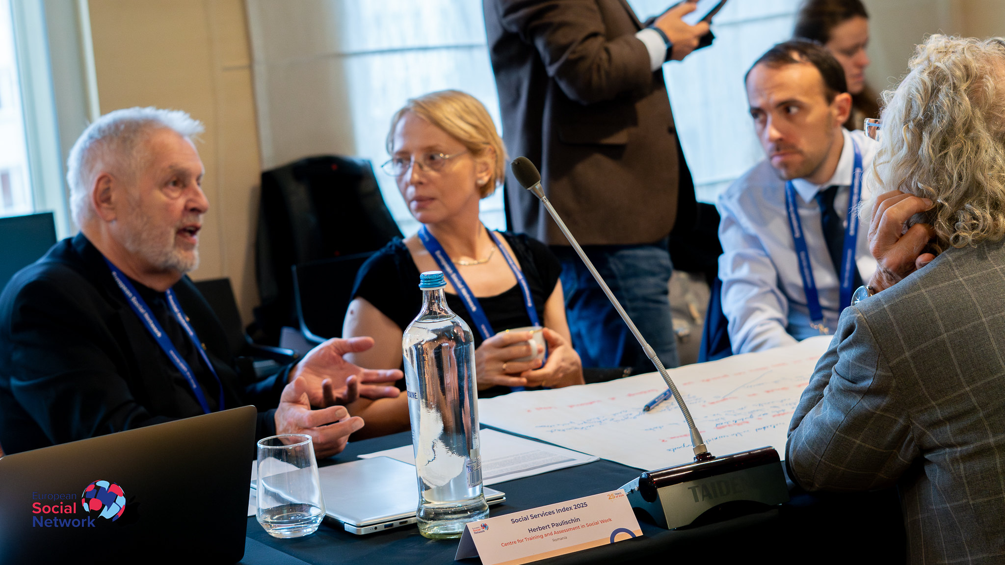 Image of ESN Members in discussion at a Working Group Meeting
