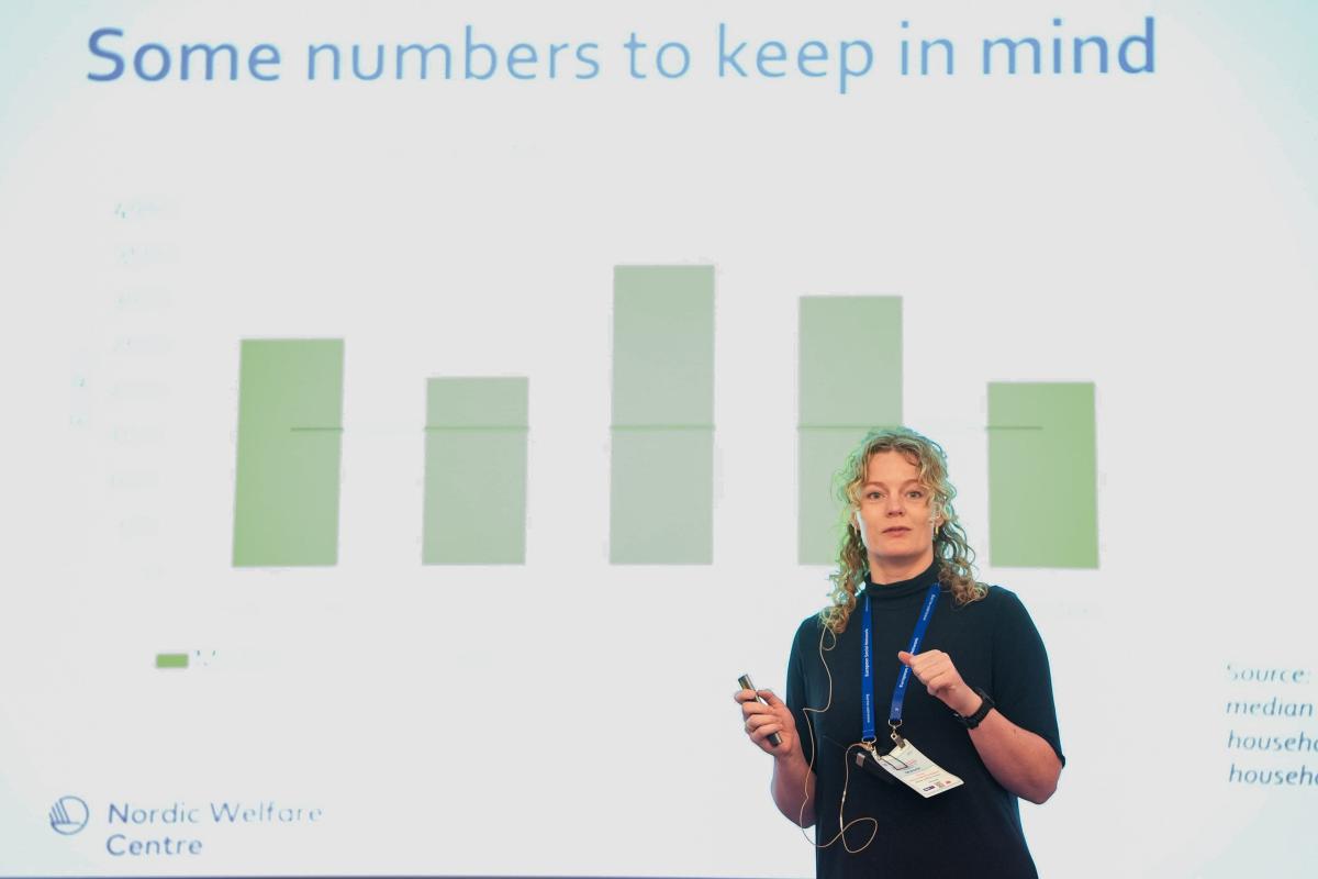 Woman giving a presentation