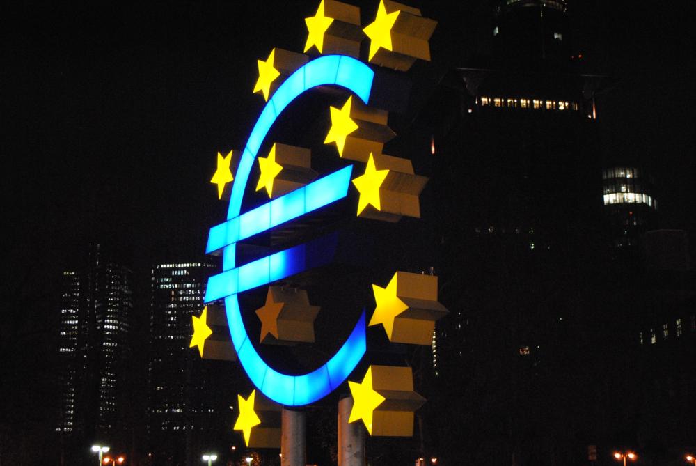 illuminated image of the euro