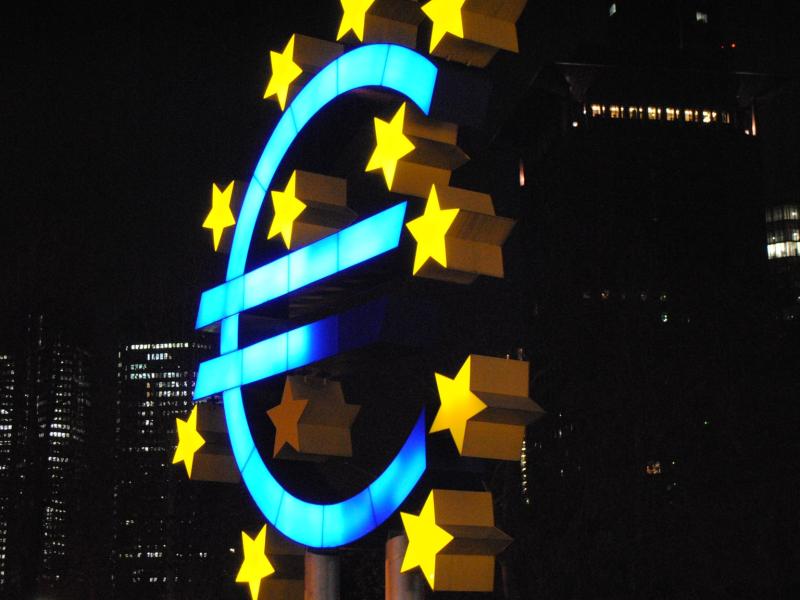 illuminated image of the euro