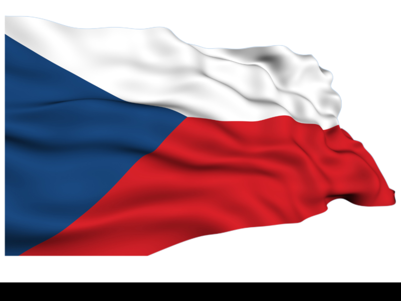 the picture depicts the flag of czechia