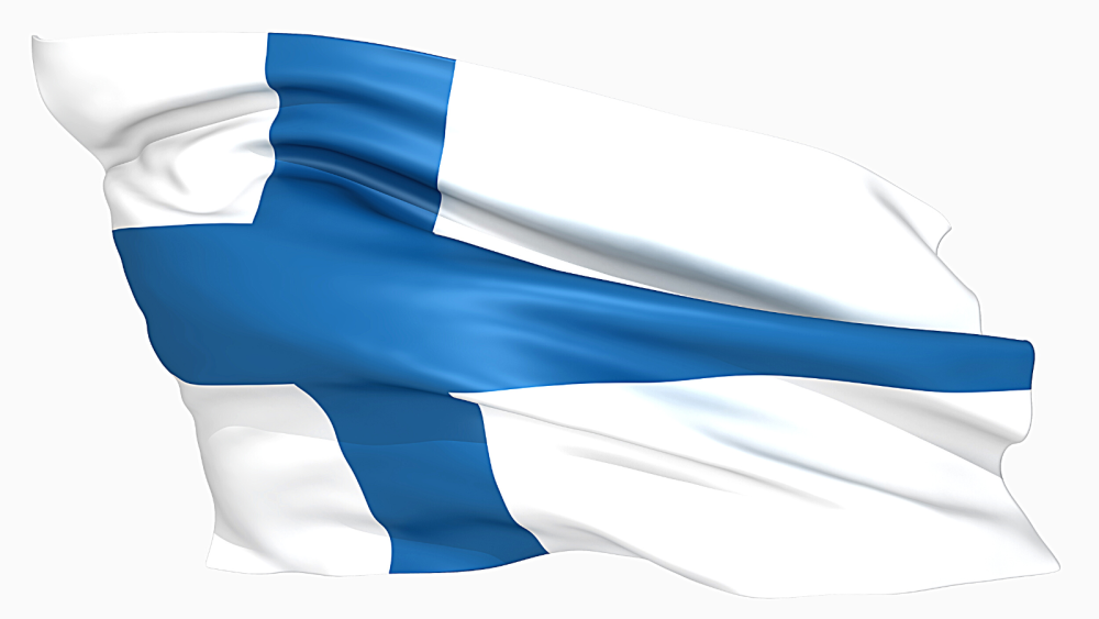 the picture depicts the flag of finland