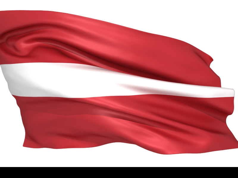 the picture depicts the flag of latvia